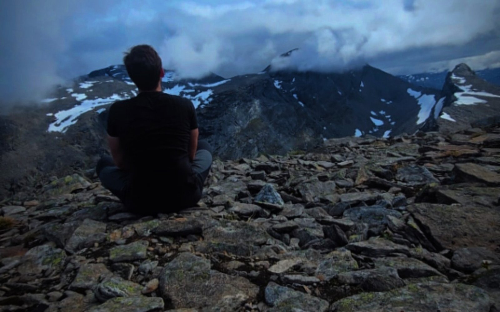 Johannes on a mountain summit